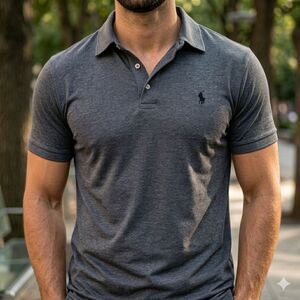 Polo Ralph Lauren Performance Golf Polo Shirt Mens Large Gray Short Sleeve Pony